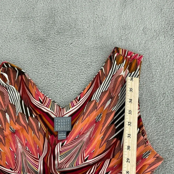 Rabbit Rabbit Designs Multicolor Dress Size 14 Polyester & Spandex 4664 - Picture 5 of 8